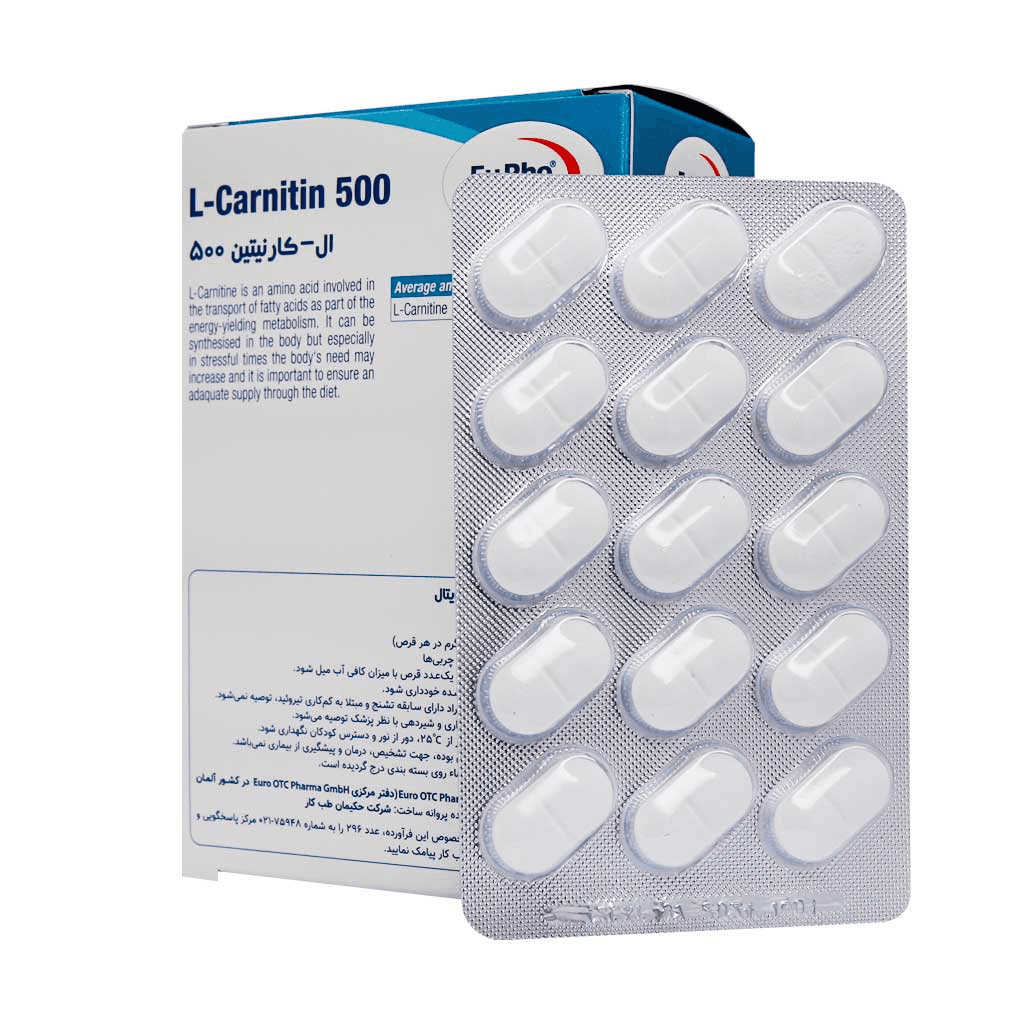 قرص ال کارنیتین 500 میلی گرم یوروویتال 60 عدد - تصویر 3