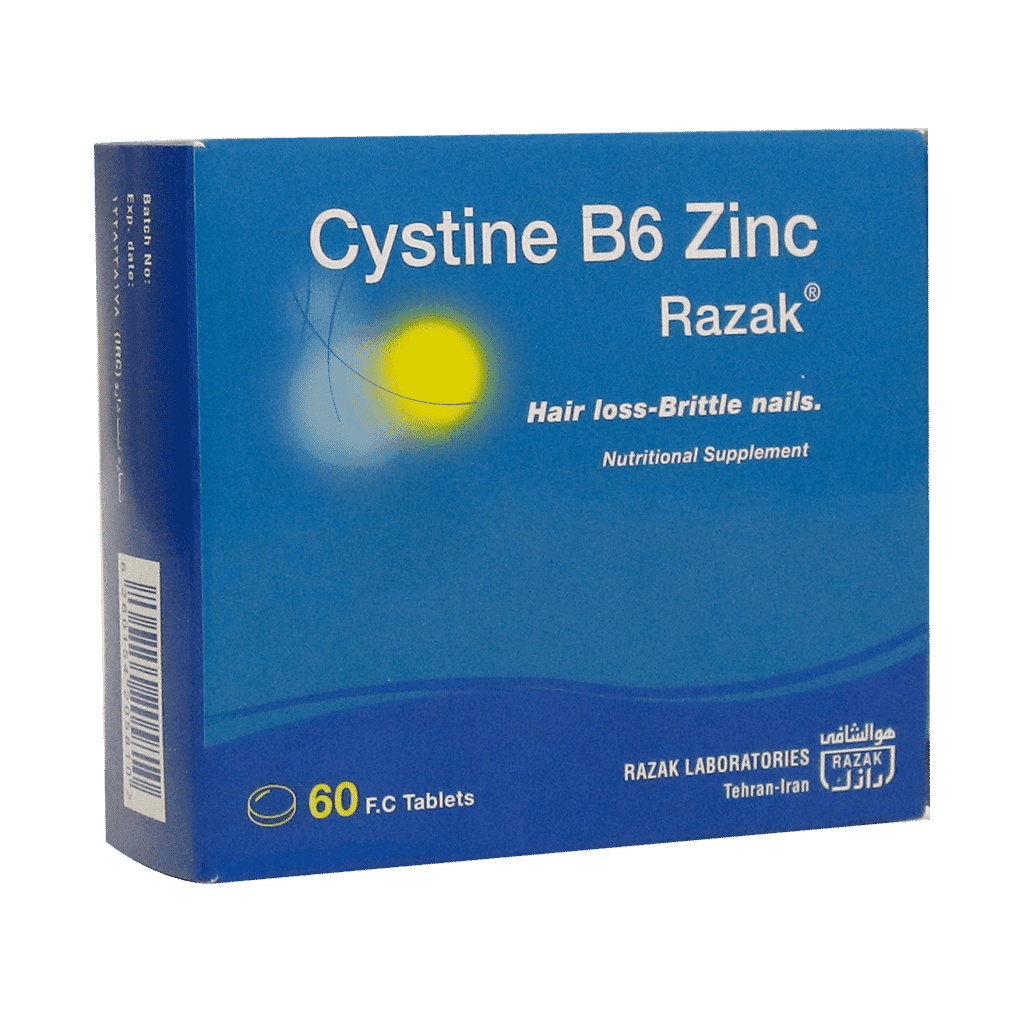قرص سیستین B6 زینک رازک ۶۰ عدد - تصویر 2